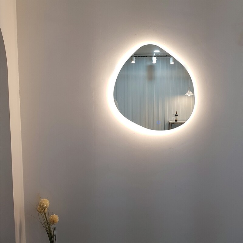 아트벨라 노프레임 돌멩이 비정형 LED 거울