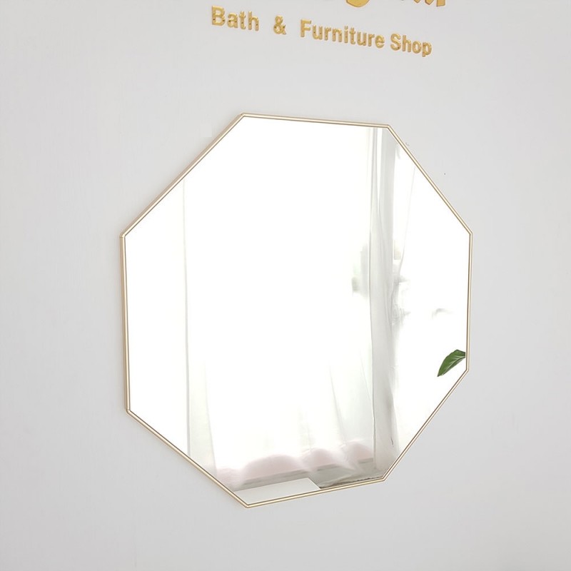 아트벨라 골드 정팔각 대형 거울 800x800