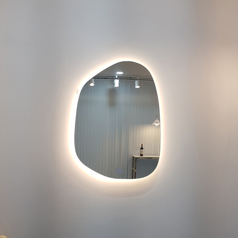 아트벨라 노프레임 바위 비정형 모션 인식 LED 거울