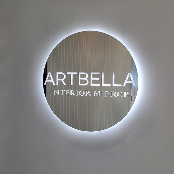 아트벨라,아트벨라 사인 로고 엣칭 원형 LED 거울